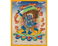 二臂大黑天西藏唐卡藝術 | 佛教修持用