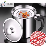 [304 High Quality] Reusable Cooking Oil Filter Strainer with Dust-Proof Lid | 1.3L Cooking Oil Filte