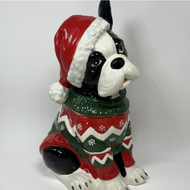 Blue Sky - Hũ bánh quy con chó 3D Giáng Sinh-3D Christmas dog cookie jar