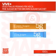 VIVE+ CSR Fine Brown Sugar Sachet Stick Gula Halus Gula Perang Pek Kecil Batang Travel Cafe Hotel 5g