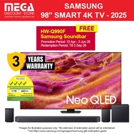 SAMSUNG QA98QN90FAKXXS 98" NEO QLED 4K QN90F SMART TV | Free TV Mount | Free Q990F Soundbar Redeem S