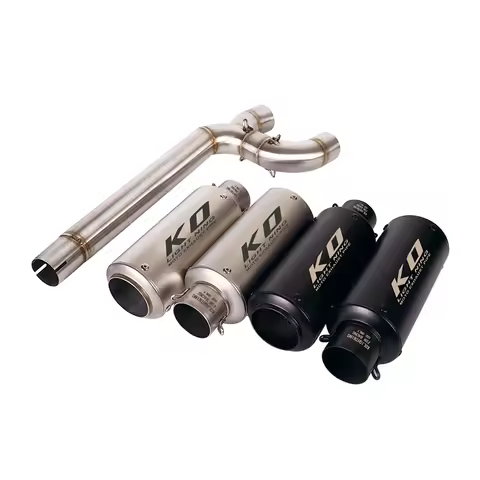51MM Motorcycle Exhaust Escape System Middle Link Pipe Muffler With DB Killer Stainless Steel For YA