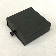 กล่องใส่เครื่องประดับ Jewelry Box (Ribbon) สีดำ กล่องของขวัญ กล่องกระดาษ แบบดึงลิ้นชัก(ริบบิ้น) มีฟองน้ำด้านใน