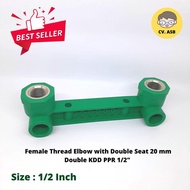 DOUBLE KNEE DRAT DALAM 1/2" KENI DRAT DALAM DOUBLE KDD PPR 20MM 1/2" - YOBISOO