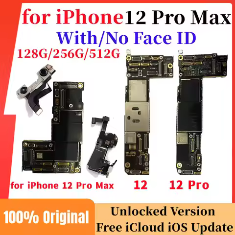 Free Shipping Clean iCloud Full Working Original Mainboard for iPhone 12 / 12 Pro MAX Motherboard wi