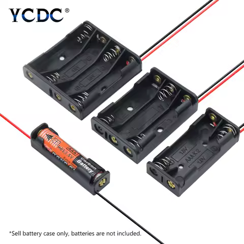 10 Pack AAA Battery Storage Case Battery Box Battery Holder With Leads For 1 2 3 4 Slots AAA Battery