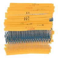 30 Kind 1/4W Resistance 1% Metal Film Resistor Assorted Kit Each 20 Total 600pcs 47Ω/220Ω/1K/10K/47K