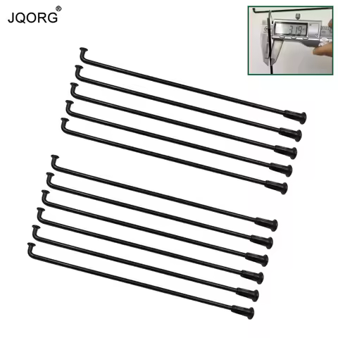 10G Diameter 3.14mm Round Body Electric Bicycle Wheel Spokes Material 45# Steel Black Color J-bend E