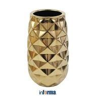 Informa - Ceramic Vase 24.5 Cm Origami - Gold