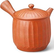 J-kitchens Tokoname Ware Teapot, Easy to Use, Natural, 12.8 fl oz (380 cc), Made in Japan