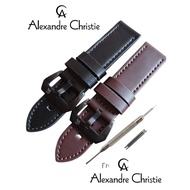 AC WATCH STRAP ALEXANDER CHRISTIE LEATHER STRAP GENUINE LEATHER BAND ALEXANDER CHRISTIE 20MM-26MM