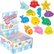 Forest &amp; Twelfth Kids Sea Life Mochi Squishy Animal Toys, Fun Mini Kawaii Squashables for Kids and Adults, Great Party Favors, Stress Relief Toys and Fidget Toy, Super Soft (Sea Animals 24 Pieces)