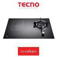 Tecno T788GI Gas-Induction Hybrid Glass Hob