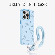 GANTUNGAN Hello Kitty Jelly 2 In 1 Casing Hanger Strap Xiaomi 15T Pro F7 C65 C75 C71 C85 poco M7 Plu
