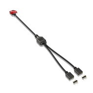 5V 3-Pin Extension Cable for Computer Motherboard 1 Point 2 Hub Cable Connection Extension ARGB Spli