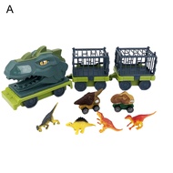 deveodo Dinosaur Car Toy Inertial Drive Pull Back Simulated Transport/Container Truck Dino Toy for C