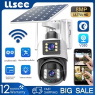 LLSEE V380 Pro 4K 8MP Night Vision Waterproof Wireless Solar CCTV Camera