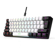 Wired Gaming Keyboard 61-Key RGB Backlight Mini Compact USB-C