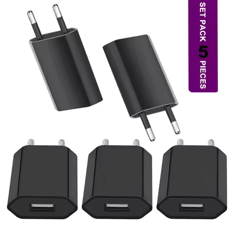 1/3/5/10pcs Black Universal 5V 1A EU Plug USB Adapter Mobile Phone Wall Travel Charger Device Power 