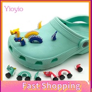 YIOYIO 3D คลิปหนีบรองเท้า ตกแต่งสำหรับรองเท้าแตะ มังกรจระเข้งู เสน่ห์ของรองเท้า ของขวัญสำหรับเด็ก ดีไอวาย ชุดอุปกรณ์เสริมรองเท้า สำหรับ Crocs Shoes สำหรับรองเท้า Crocs