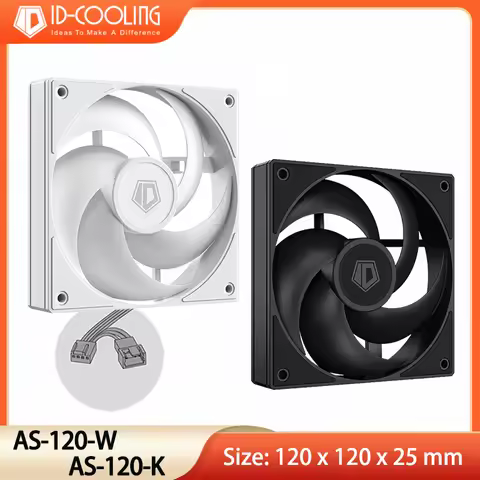 ID-COOLING AS-120-K 120mm High Performance Computer Cooling Fans,Fan Speeds：300- 2000 RPM,Hydraulic 
