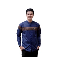 Koko Shirt For Adult Men Long Sleeve Combination Of Batik Sogan Sogan Moslem Muslimin Qynang Motif