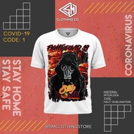 Tshirt microfiber Covid19 (1), coronavirus dan lockdown.