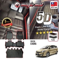 5D Carpet Kereta PROTON EXORA MAGIC MAT 5-Layer Premium PU Leather Car Carpet Car Mat Floor Mat Karp