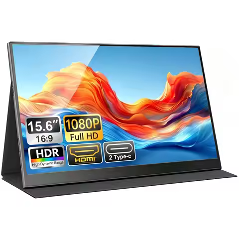 15.6 Inch 1920*1080P FHD Portable Monitor 72%sRGB IPS 1000:1 With Type-C Mini HDMI For Phone Laptop 