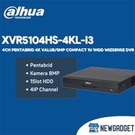 DAHUA XVR5104HS-4KL-I3 4CH PENTABRID 4K VALUE/5MP COMPACT 1U 1HDD WIZSENSE DVR