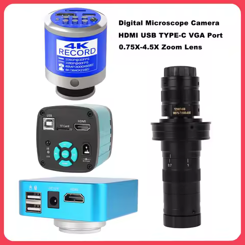 1080P 4K 2K FULL HD Industrial Microscope Camera HDMI USB TYPE-C C-Mount Digital Camera Via Type Mea