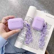 Purple Square Silicon Earphone Cases For Iphone AirPods Pro AirPods 1 AirPods 2 AirPods 2 AirPods 3