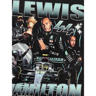 Cross-Border American Retro LEWIS HAMILTON LEWIS HAMILTON Printed Short-Sleeved T-Shirt Washed Trend