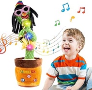 Baby Toys Dancing Talking Cactus for Boys Girls,Dancing Singing Talking Recording Mimic Repeating What You Say Cactus Toy with 120 English Songs Electronic Light Up Plush Cactus Give for Kids Gifts