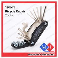 Bicycle 16 In 1 Repair Tool Pocket Multi Function Folding Tool Allne Key Bike Repair Mechanic Set Hex Wrench Screwdriver