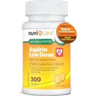 NUVICARE Aspirin Dosis Rendah 81mg untuk Dewasa dalam bentuk Caplet. Bandingkan dengan Bahan Aktif d