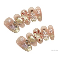 Long Coffin Forman False Nails với Crystal Butterfly & Firework Mẫu móng tay cho DIY tại nhà làm món