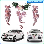 [Beauty] Wedding Car Decoration Kits Large Heart Flowers Pad &amp; 5m Ribbons &amp; 6 Bows