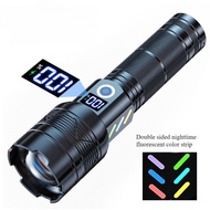 3000mah/5000mah Multi functional tactical flashlight, strong light laser cannon, outdoor zoom, digit