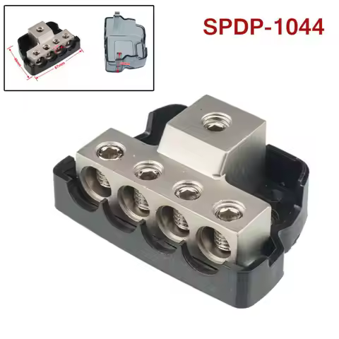 Auto Junction Box Car Audio Power Fuse Holder/ Distribution/ Block Junction Box 1/0 Gauge In To4 Gau