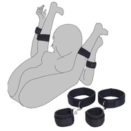 【Trending in Fashion】 Black Hand and Leg Straps Ankle Cuffs Alternative Toys for Couples