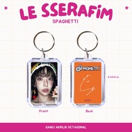 GANTUNGAN FEARNOT SPAGHETTI ACRYLIC KEYCHAIN KPOP UNOFFICIAL EUNCHAE CHAEWON ACRYLIC KEYCHAINKeychai