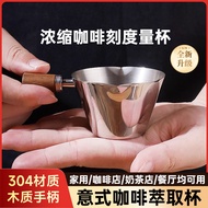 Espresso Measuring Cup 304 Stainless Steel Ounce Cup espresso Extraction Cup with Scale Sharp Mouth 