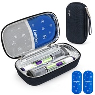 GLP-1 Travel Case for Zepbound & Mounjaro Injector Pens (Navy Blue）
