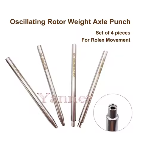 4pcs Oscillating Rotor Weight Axle Punch For Rolex Calibres 1570 2135 2235 3035 3135 Watch Movement 