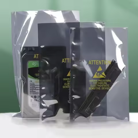 100PCS Open Top Anti Static Attention Shielding Bag ESD Electrostatic Instrument Sensitive Devices A