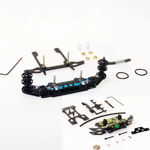 1set Tamiya Mini 4WD Carbon Fiber Kit MS/MSL Suspension Chassis Single Spear Fishtail Fish Head Fron