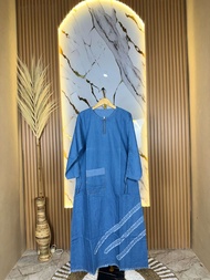 Midi Dress Jeans Kekinian - Midi Dress Jeans Kekinian - Gamis Jeans Classic