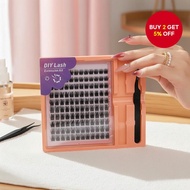 C Curl Cluster Lash Extensions 120pcs DIY Lashes 10-16mm Individual Thin Band Eyelash Cluster Kit