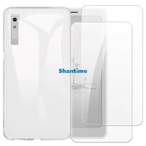 Soft Case + 2 Pack Tempered Glass Screen Protectors for Boox Palma 2 Pro Full-Body Protection